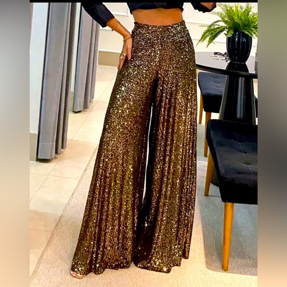 High Waist Sequin Pant - Picture 2 of 3